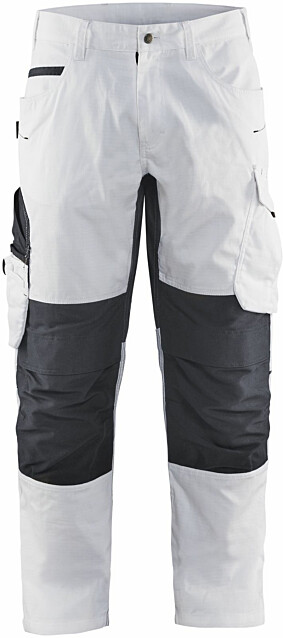 Maalarin housut Blåkläder 1095, stretch, valkoinen/tummanharmaa