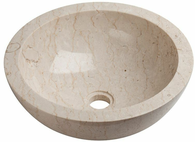 Malja-allas Qualitystone WB-BNS-KCP Ø 400 mm marmori beige