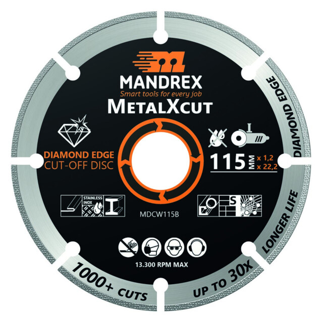Timanttilaikka Mandrex MetalXcut 125 mm metallille
