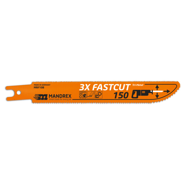 Puukkosahanterä Mandrex 3X Fastcut Co8 150 mm metallille 2 kpl/pkt