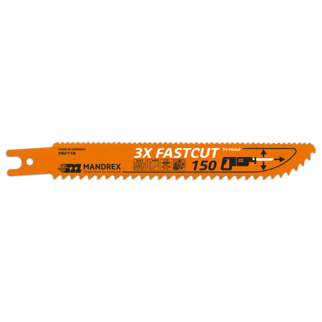 Puukkosahanterä Mandrex 3X Fastcut Co8 150 mm puulle 2 kpl/pkt