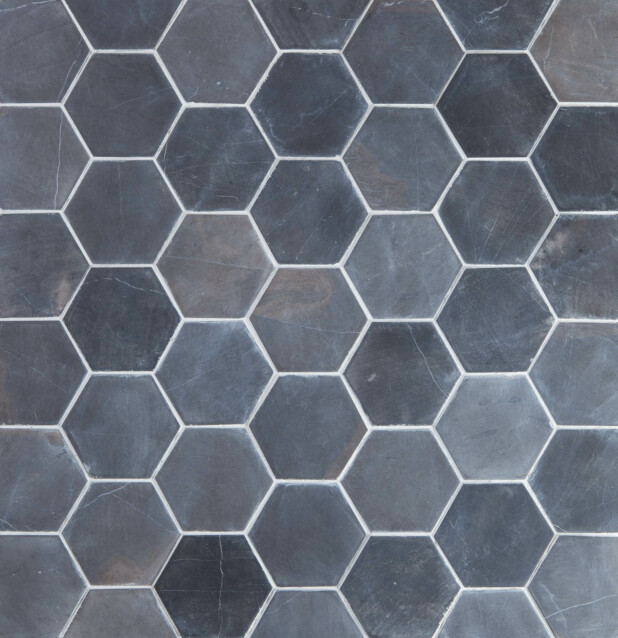 Marmorilaatta Qualitystone Hexagon Gray 100 x 100 mm
