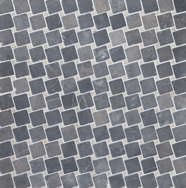 Marmorimosaiikki Qualitystone Diagonal Gray-White verkolla 50x50_10x10 mm