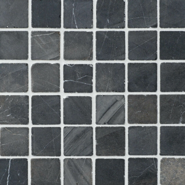 Marmorimosaiikki Qualitystone Square Gray verkolla 50 x 50 mm