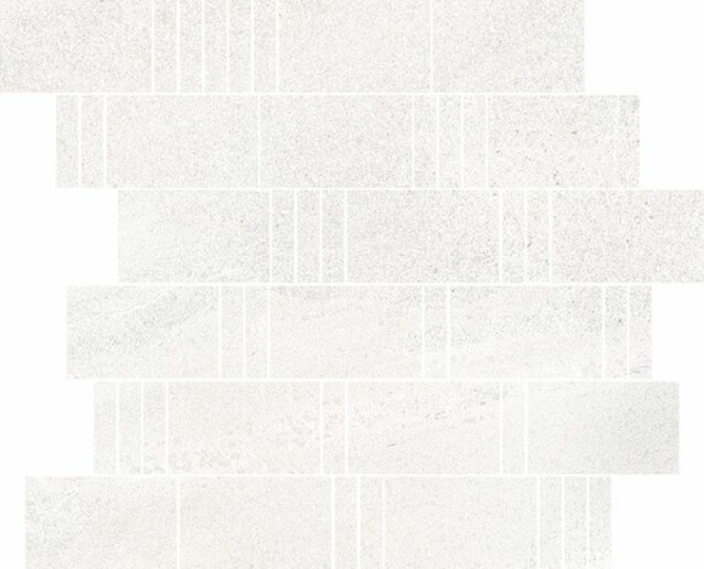 Mosaiikkilaatta Pukkila Landstone White Pave himmeä sileä 298x298 mm