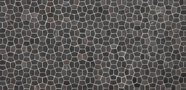 Mosaiikkilaatta Qualitystone Pentagon Mini Grey 30x50 mm