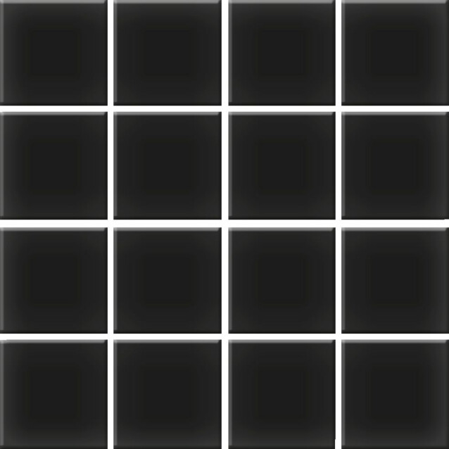 Mosaiikkilaatta Pukkila Color Black, himmeä, sileä, 47x47mm