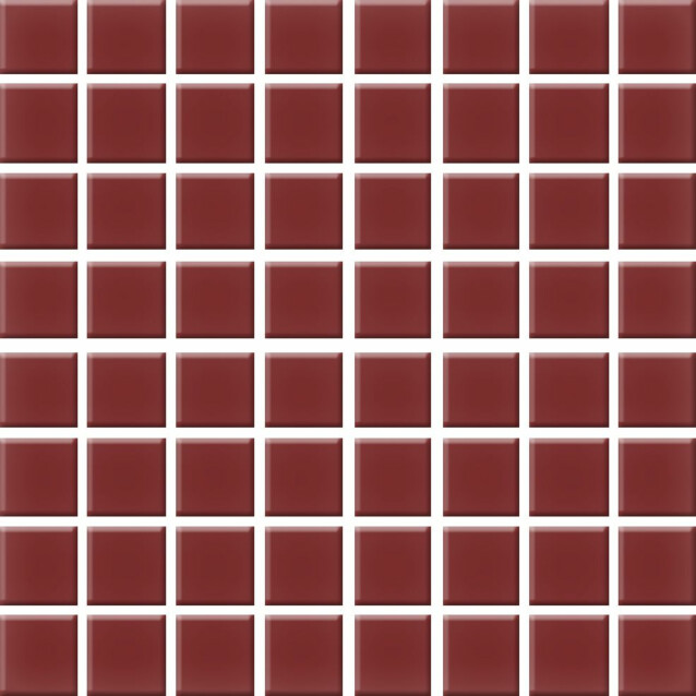 Mosaiikkilaatta Pukkila Color Burgundy, himmeä, sileä, 22x22mm