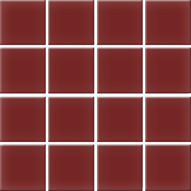 Mosaiikkilaatta Pukkila Color Burgundy, himmeä, sileä, 47x47mm