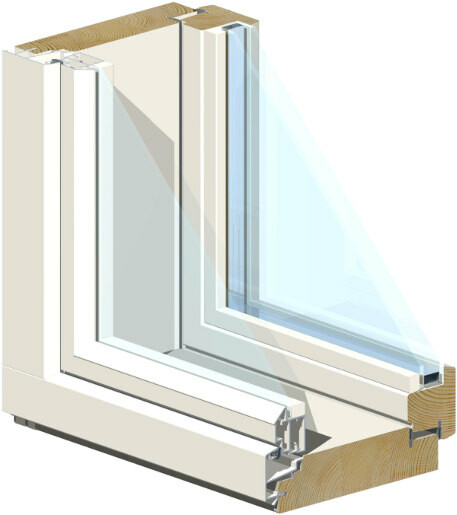Puualumiini-ikkuna MSEAL MA 12x12
