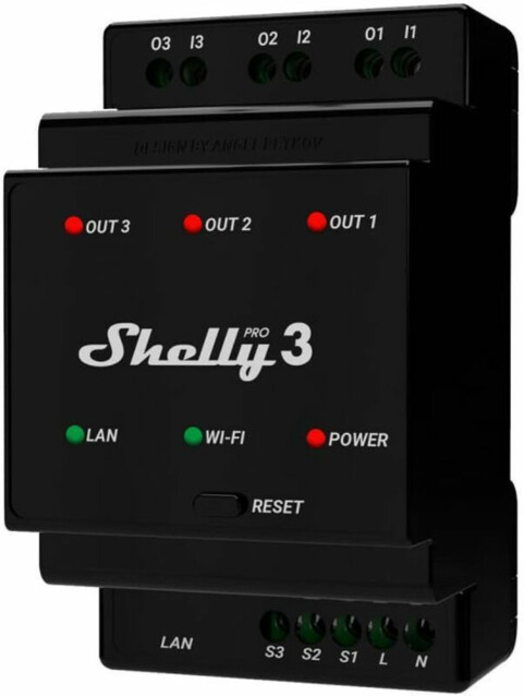 Ohjelmoitava rele Shelly Pro 3