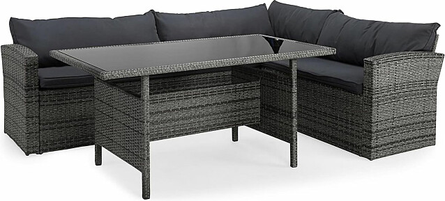 Oleskeluryhmä James Light 4-istuttava sohva sohvapöytä oikea harmaa 