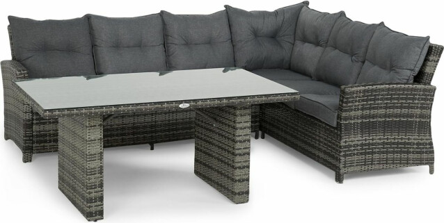 Oleskeluryhmä James Light 5-istuttava sohva sohvapöytä harmaa 
