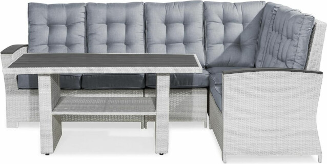 Oleskeluryhmä James Lyx 4-istuttava sohva sohvapöytä valkoinen-harmaa