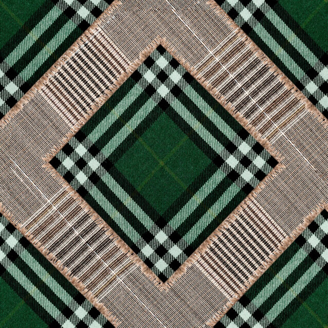 Paneelitapetti Mindthegap Checkered patchwork 1,56x3 m vihreä