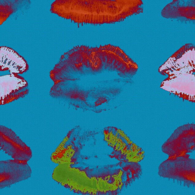 Paneelitapetti Mindthegap Neon kiss 1,56x3 m sininen