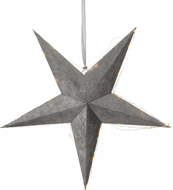 Paperitähti Star Trading Velvet Ø600x210mm harmaa