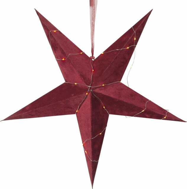 Paperitähti Star Trading Velvet Ø600x210mm punainen