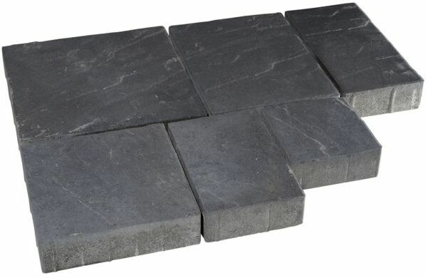 Pihakivisarja Rudus Roomalaiset isot kivet 80 mm profiloitu musta