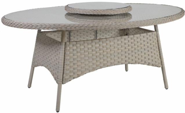 Pöytä Home4you Pacific 180x120 cm tarjoilualustalla harmaa