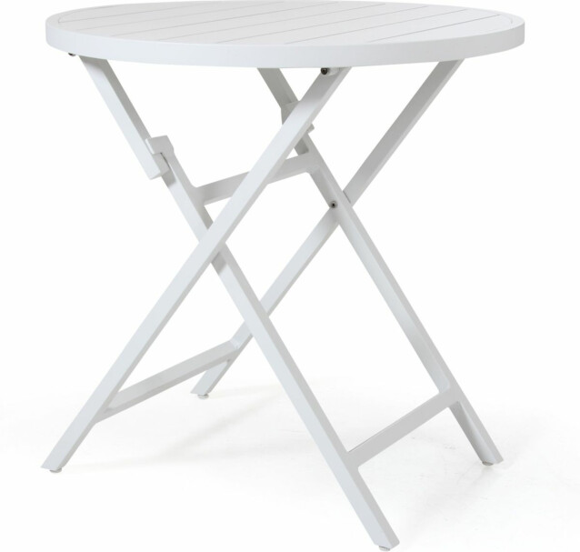 Pöytä Wilkie taitettava Ø72cm valkoinen