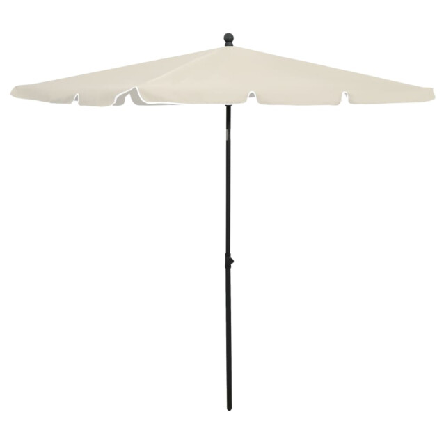 Puutarhan aurinkovarjo tangolla 210x140 cm hiekka