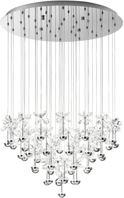 LED-riippuvalaisin Pianopoli Ø 78 cm kromi kristalli