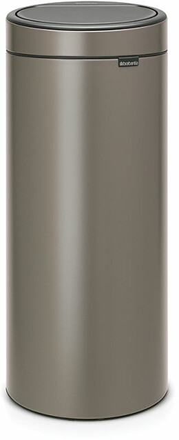 Roska-astia Brabantia Touch Bin, 30L, Platinum