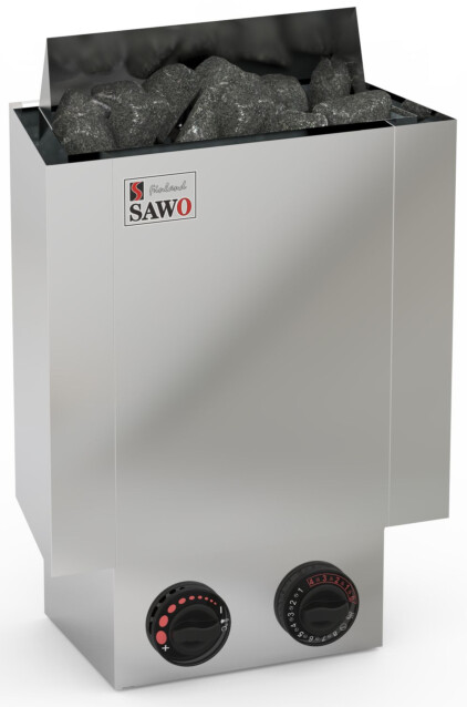 Sähkökiuas Sawo Nordex Mini 3,0 kW (2-4 m³) kiinteä ohjauskeskus
