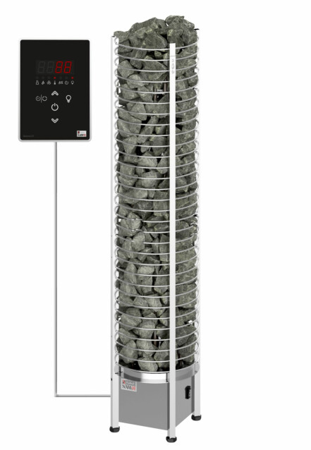 Sähkökiuas SAWO Tower Round Ni2 9 kW 8-14 m³ erillinen ohjaus