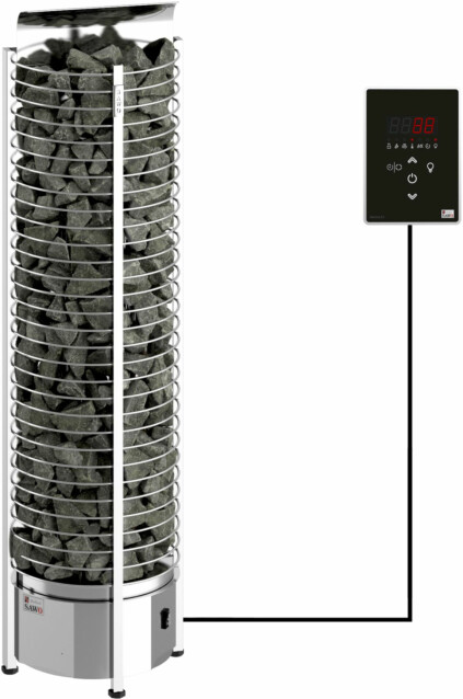 Sähkökiuas SAWO Tower Wall Ni2, 3,5kW (3-6m³), erillinen ohjauskeskus