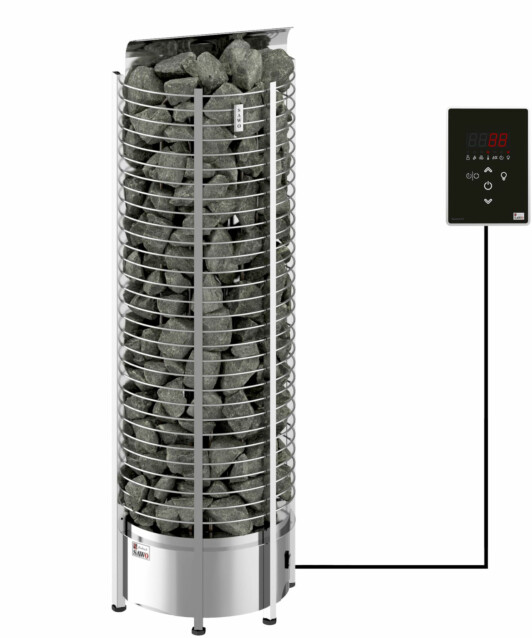 Sähkökiuas SAWO Tower Wall Ni2, 9kW (8-14m³), erillinen ohjauskeskus