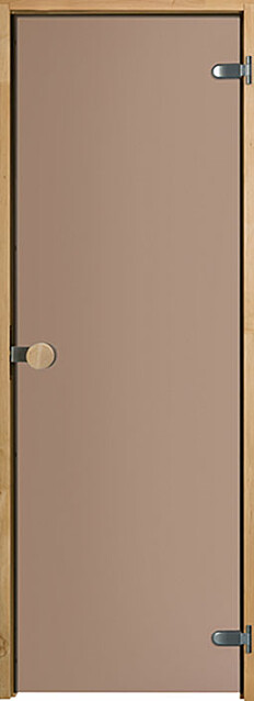 Saunan ovena pronssin värinen lasiovi Swedoor Sauna-perussaunanovisetti 81