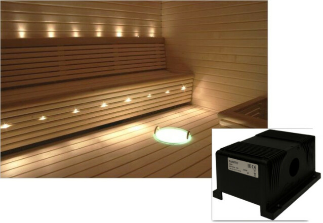 Saunavalaistussarja Cariitti VPAC-1527-S832 3-5 m² + LED-projektori + 8 valokuitua