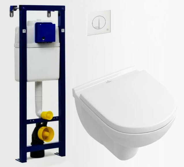 Seinä-WC -paketti Villeroy & Boch O.Novo DirectFlush Soft Close -kannella