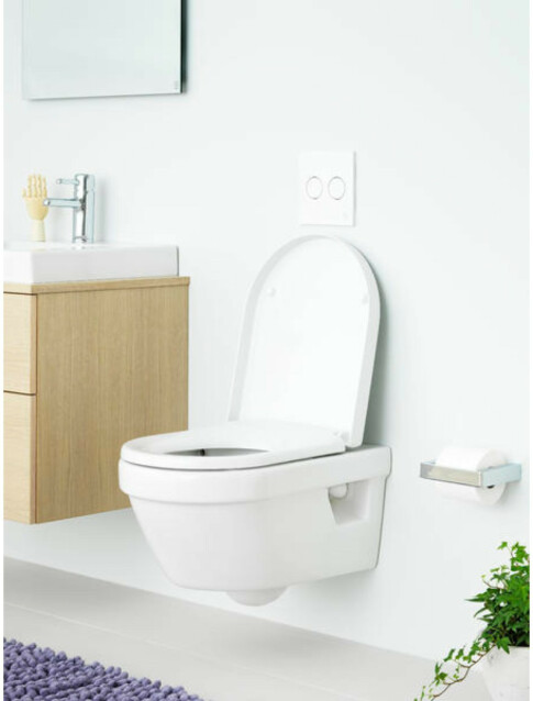 WC-istuin Gustavsberg 5G84 Hygienic Flush seinään asennettava Soft close -kannella