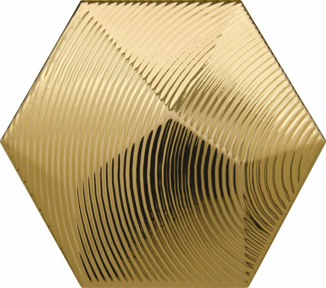 Seinälaatta Kymppi-Lattiat Giza hex dec 1 Gold 15x17cm
