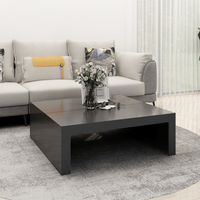 Sohvapöytä 100x100x35 cm lastulevy harmaa