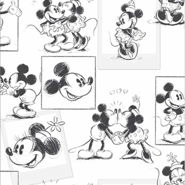 Tapetti Sandudd Mickey and Minnie Sketch 102712 0.53x10.5m