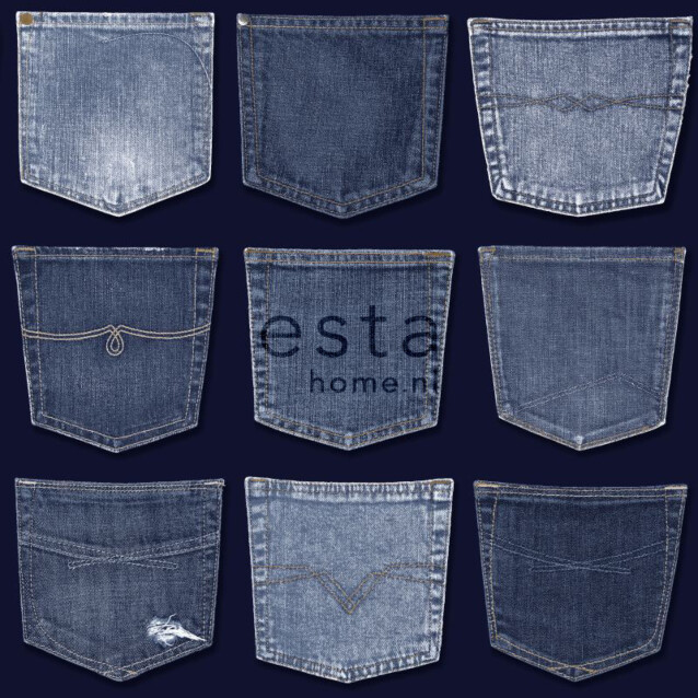 Tapetti Jeans Pocket 137741 0,53x10,05 m sininen non-woven