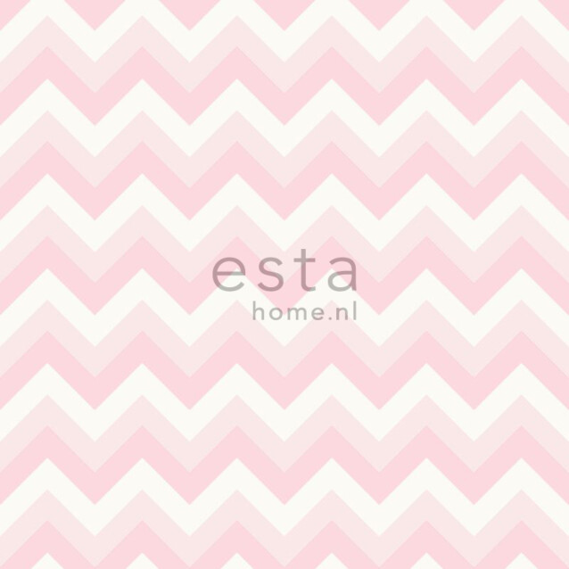 Tapetti Zigzag 138709 0,53x10,05 m soft pink & white