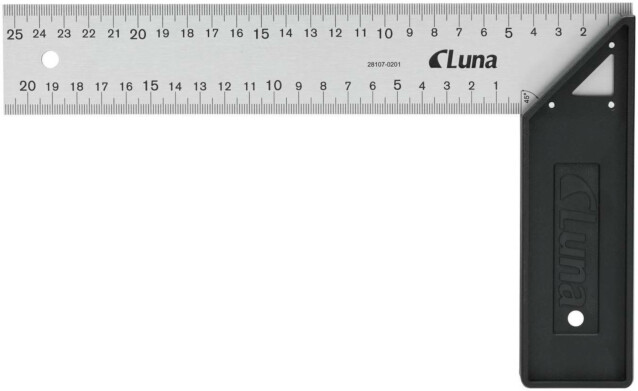 Suorakulma Luna Tools 30cm, ABS-kahva
