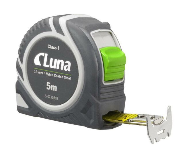 Mittanauha Luna Tools LPL, 5m, magneettinen, Push Lock, ABS-kotelolla