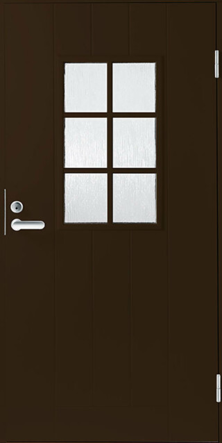 Ulko-ovi Swedoor Basic B0015 tummanruskea kuviolasi