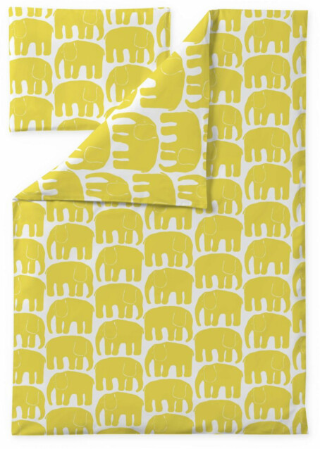 Vauvan pussilakanasetti Finlayson Elefantti 85x125 cm keltainen