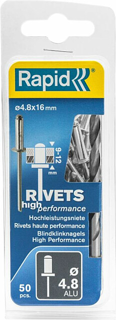 Vetoniitti Rapid 4.8x16mm H.Perf 50kpl