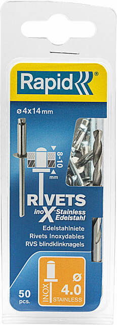Vetoniitti Rapid 4.0X14 mm RST 50 kpl