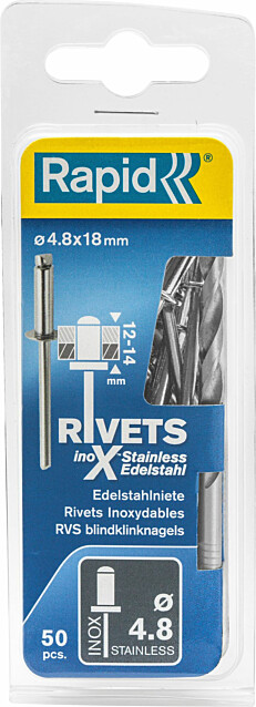 Vetoniitti Rapid 4.8X18 mm RST 50 kpl