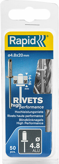 Vetoniitti Rapid 4.8X20 mm 50 kpl