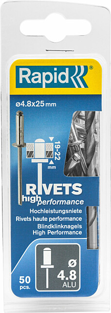 Vetoniitti Rapid 4.8X25 mm 50 kpl